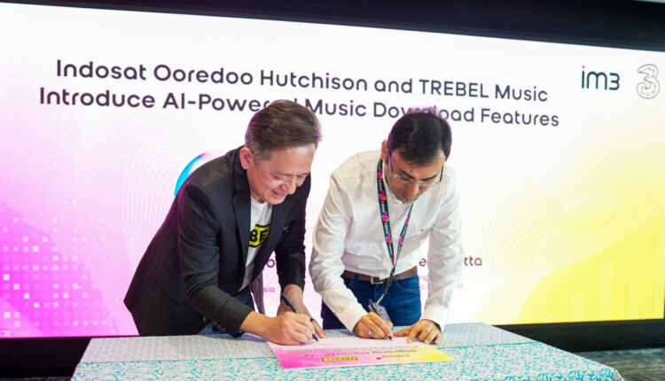Indosat Ooredoo Hutchison dan TREBEL Music Hadirkan Fitur Download Musik Berbasis AI.