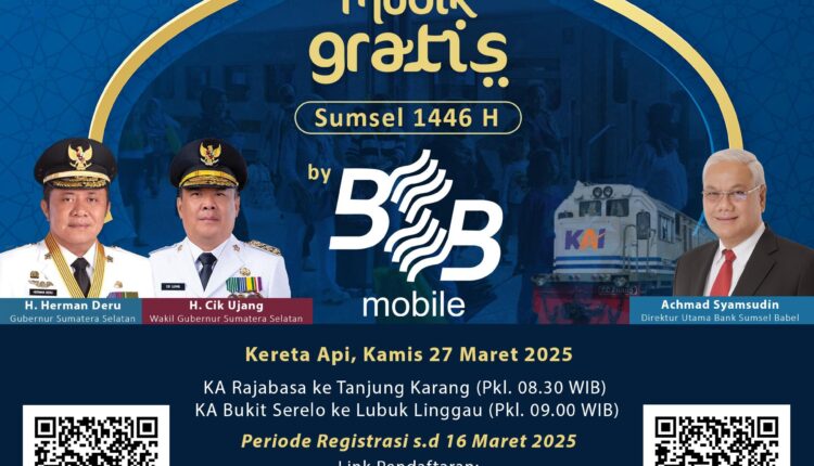 Bank Sumsel Babel dan Pemprov Sumsel Gelar Mudik Gratis.
