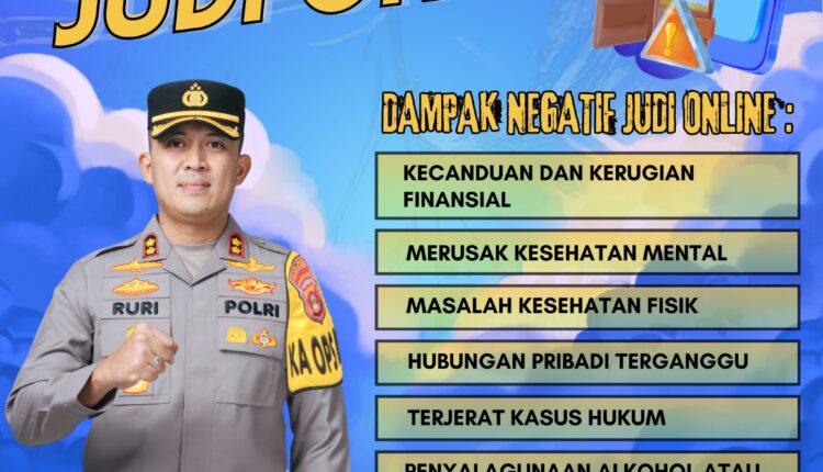 Himbauan berhenti bermain judi online.