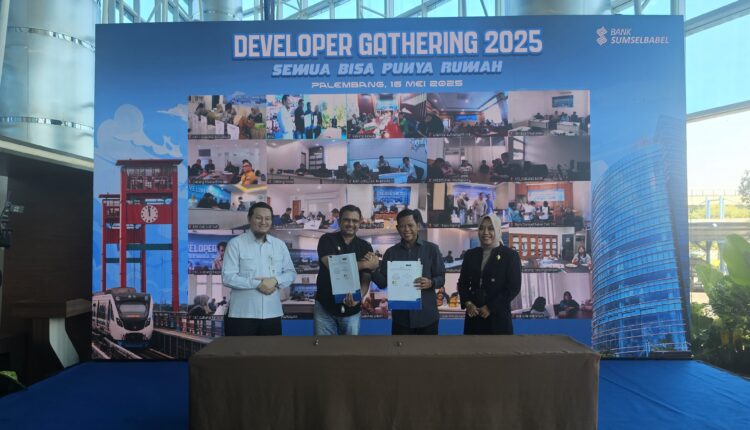 Bank Sumsel Babel gelar Developer Gathering dan Akad Kredit Masal, di Kantor Pusat Bank Sumsel Babel (16/05/2025).