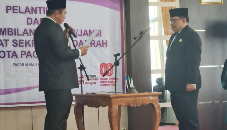 Pelantikan Pj Sekda Kota Pagar Alam. 