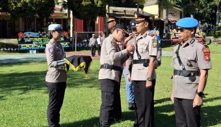 Upacara sertijab PJU dilingkungan Polres Pagar Alam. 