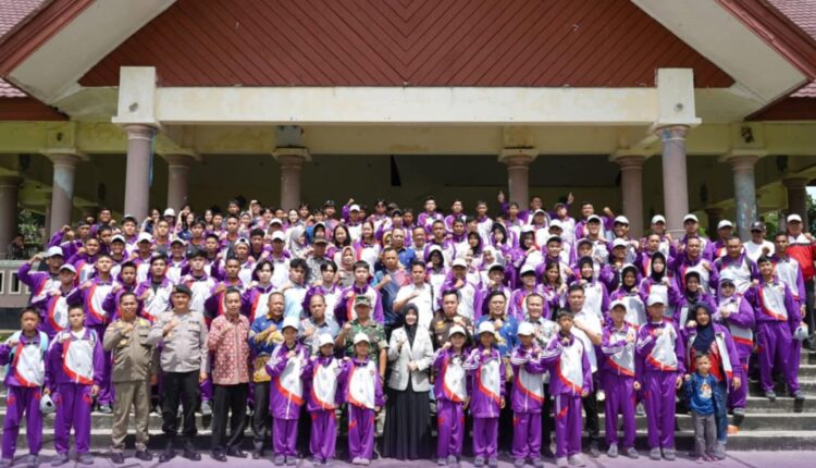 Pelepasan kontingen atlet Kota Pagar Alam dalam Porprov XV Musi Banyuasin. 