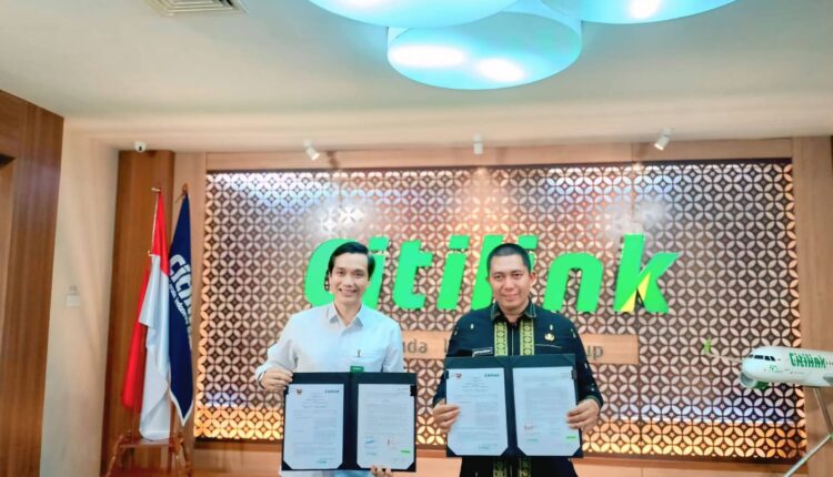 Penandatanganan kerjasama antara Pemkot Pagar Alam dengan Citilink Indonesia. 