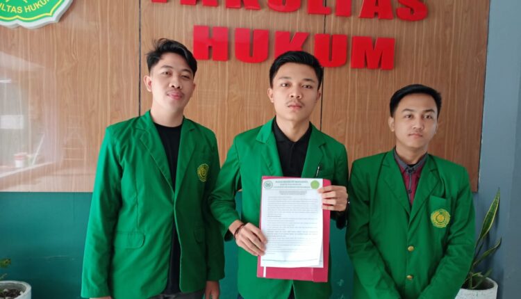 Ketua BEM Fakultas Hukum UMP, Egi Mahendra.