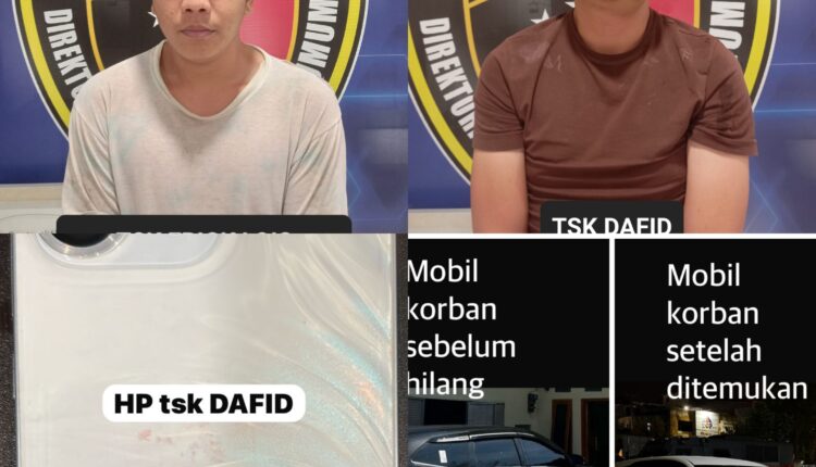 Pelaku beserta barang bukti saat diamankan.