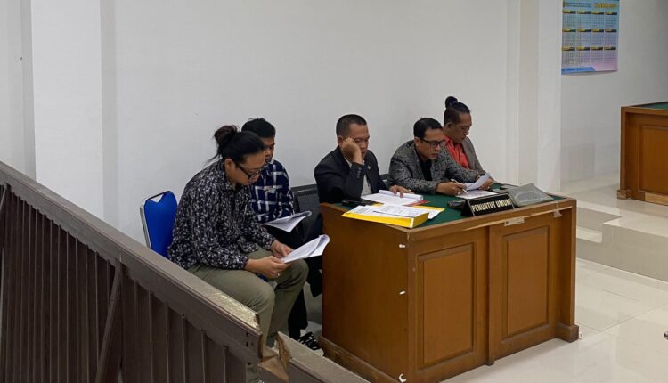Suasana persidangan praperadilan di PN Palembang.