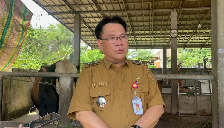 Kepala Dinas Ketahanan Pangan dan Peternakan (DKPP) Sumatera Selatan Ruzuan Efendi memberikan keterangan kepada media mengenai pemetaan lima kabupaten/kota sebagai daerah sentra peternakan utama di Palembang.