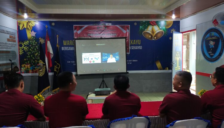 Pegawai Lapas Sekayu saat mendengar paparan dari Inspektur Jenderal Kemenimipas.