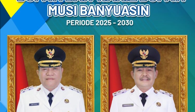 Foto Bupati dan Wakil Bupati Muba Terpilih Periode 2025-2030.