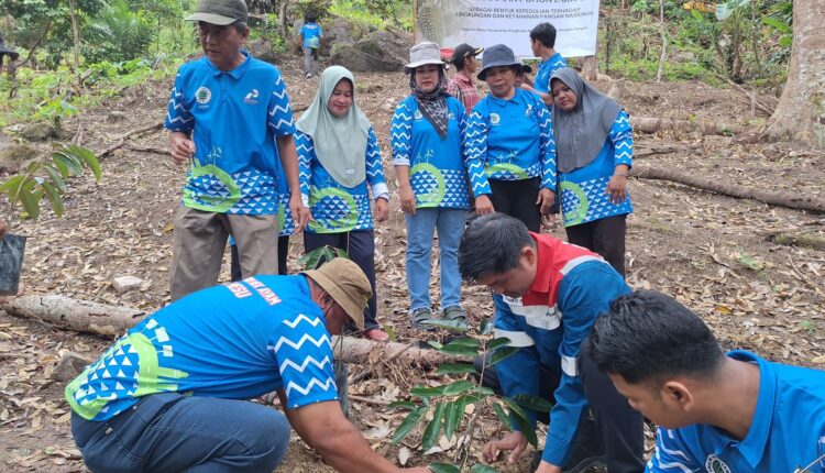 Penanaman pohon di sekitar sumber mata air untuk menjaga keberlanjutan ekosistem.