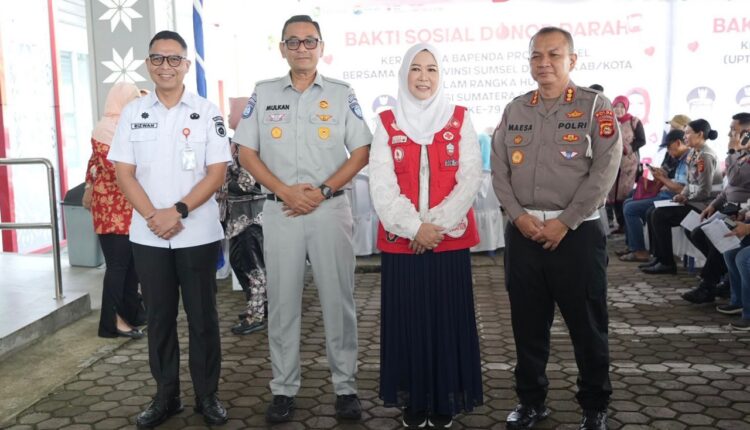 Menyambut HUT ke-79 Provinsi Sumatera Selatan, Jasa Raharja Sumatera Selatan dukung giat donor darah.