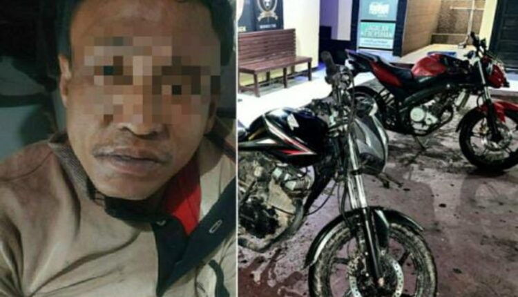 Tersangka beserta barang bukti diamankan.