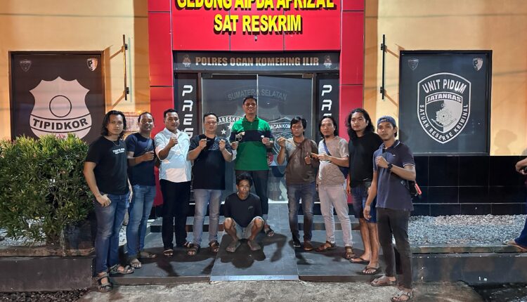 Pelaku pengancaman menggunakan senjata api digelandang ke Mapolres OKI.