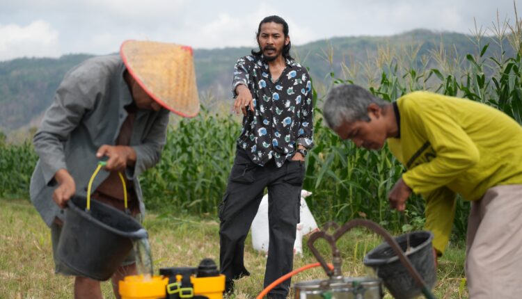 Pengambilan gambar film Seribu Bayang Purnama.