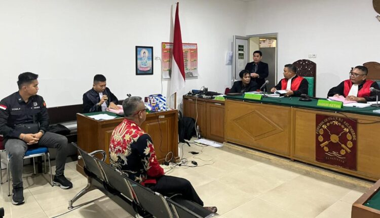 JPU bacakan tuntutan pidana terdakwa Saharaudin dipersidangan.