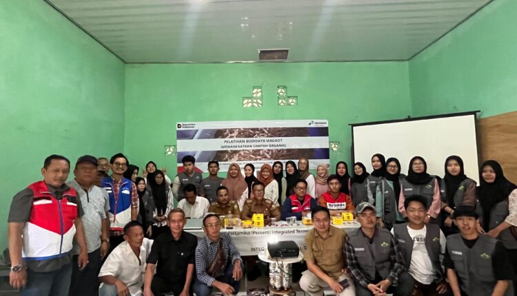 Pertamina menggelar pelatihan budidaya maggot di Kampung Baru Tiga, Kelurahan Panjang Utara, Kecamatan Panjang, Kota Bandar Lampung.