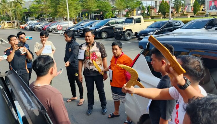 Pra rekon pembacokan pengantin.