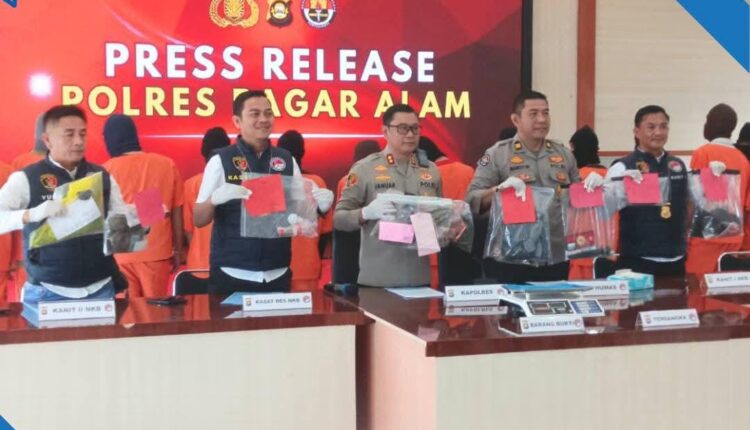 Press Release tindak pidana narkotika di wilayah hukum Polres Pagar Alam.