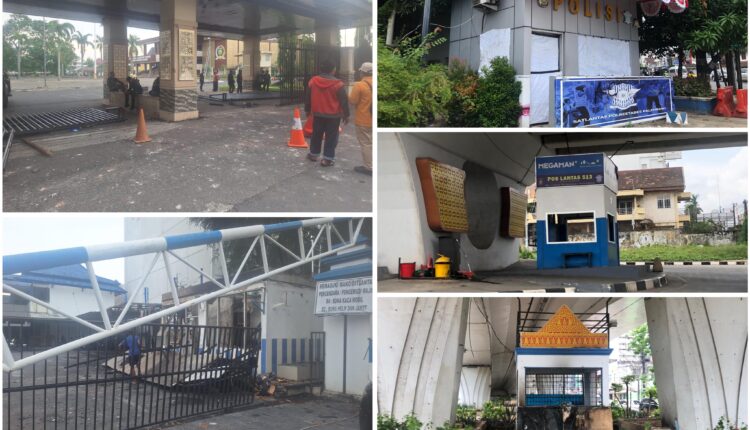 Sejumlah titik lokasi saat ini yang menjadi sasaran aksi kerusuhan Minggu dinihari. (Foto: Tia)