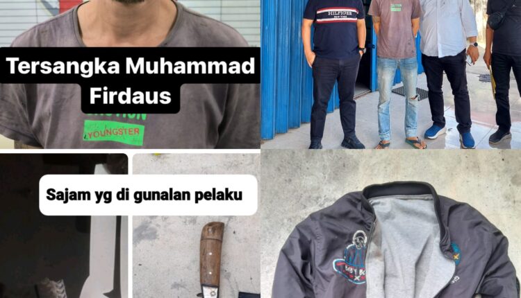 Pelaku beserta barang bukti saat diamankan.