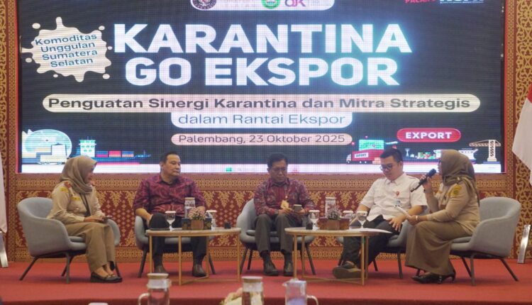 Karantina Sumsel menggelar “Karantina Go Ekspor” di Ballroom Sriwijaya 2, Kantor Otoritas Jasa Keuangan (OJK) Sumsel. (Foto: Karantina Sumsel)