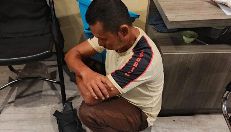 Pelaku di amankan di unit PPA Polrestabes Palembang.