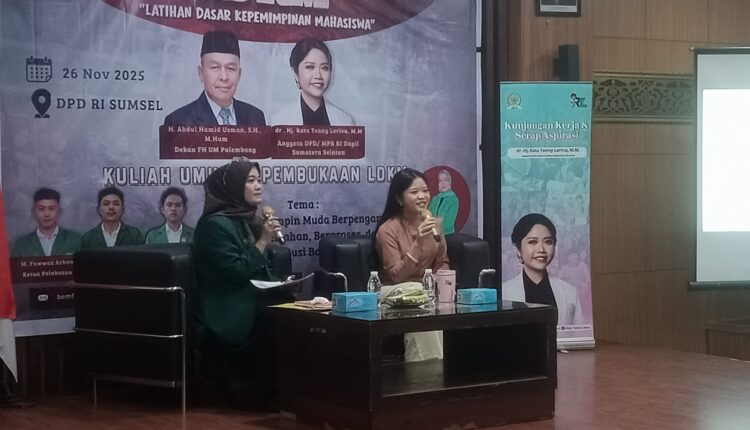 Suasana LDKM yang berlangsung di Gedung DPD RI Provinsi Sumsel yang digelar oleh Fakultas Hukum Universitas Muhamadiyah Palembang.