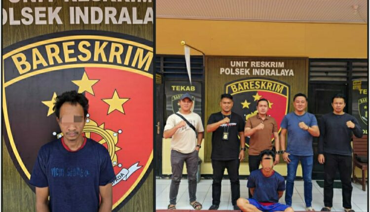 Pelaku saat diamankan di Polsek Indralaya. (Foto: Dokumen Polisi)