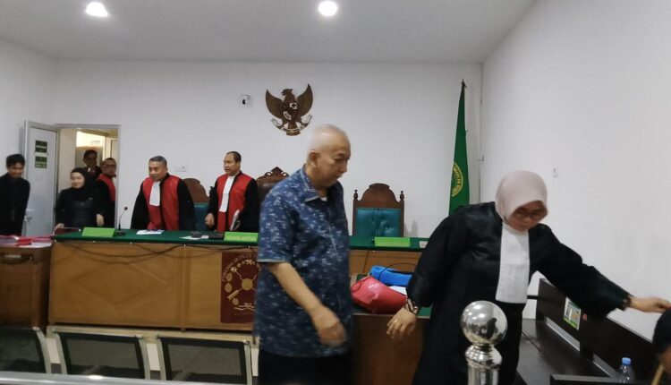 Suasana persidangan terdakwa mantan Dirjen Perkeretaapian Kemenhub, Prasetyo Boeditjahjono, di PN Tipikor Palembang.