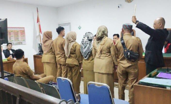 Para saksi dihadirkan dalam persidangan di PN Palembang.