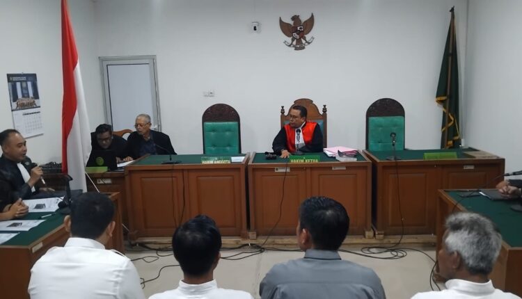 Suasana ruang sidang Pengadilan Tipikor PN Palembang saat sidang perdana dugaan korupsi dana pokir DPRD OKU ditunda.