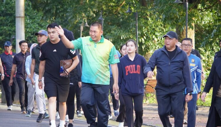 Kunker Kejati Sumsel gelar jalan sehat di sejumlah kawasan wisata di Kota Pagar Alam. 