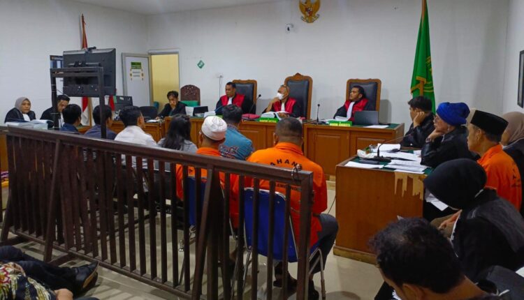 Para saksi dihadirkan di persidangan di PN Palembang.