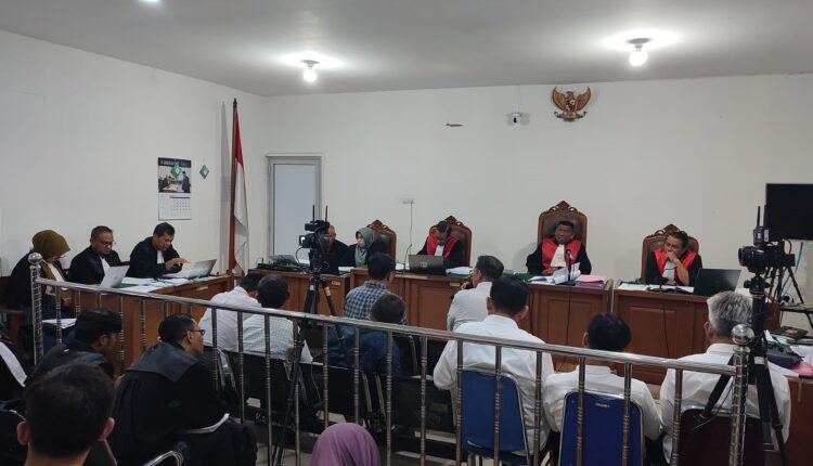 Suasana sidang lanjutan perkara dugaan korupsi dana Pokok Pikiran (Pokir) DPRD OKU di Pengadilan Tipikor Palembang.