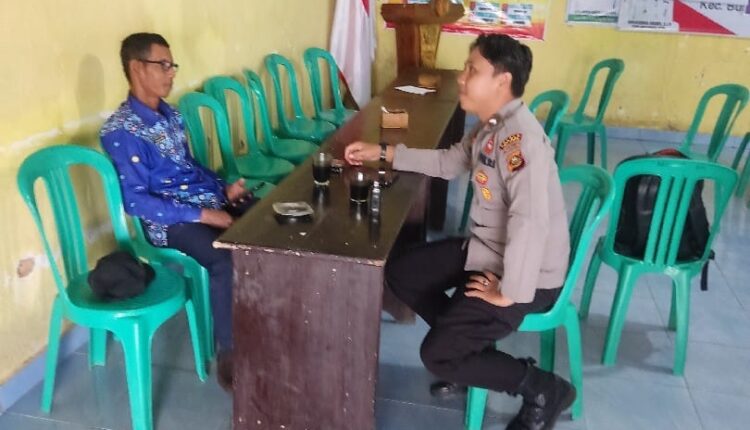 Giat sambang dan himbauan Polsek Buay Madang Timur dengan masyarakat Desa Tambak Boyo.