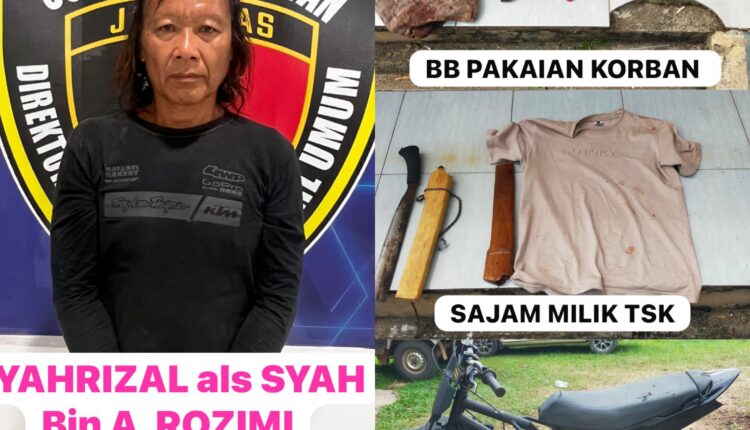 Tersangka beserta barang bukti saat diamankan.