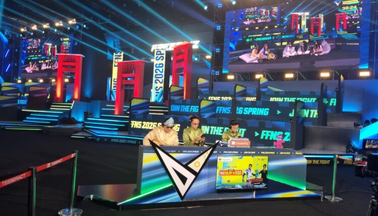 Tampak suasana Grand Finals FFNS 2026 Spring Hadirkan Perebutan Juara Free Fire Nasional di PSCC Palembang.