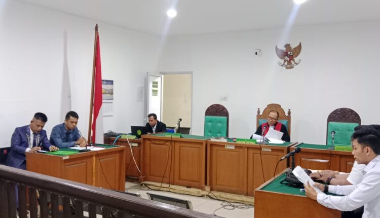 Suasana sidang perdana perkara praperadilan yang digelar di Pengadilan Negeri Palembang.