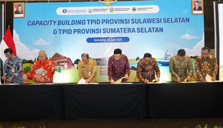 BI dan tim TPID Sumsel bersinergi lakukan MOu kerja sama antar daerah dgn Jawa Tengah.