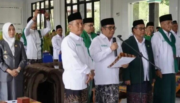 Pelantikan Pengurus Lembaga Ta'lif wan Nasyr Nahdlatul Ulama (LTN NU) Kota Pagar Alam Masa Khidmat 2026-2031 di Balai Pertemuan Pemkot Pagar Alam, Sumatera Selatan.