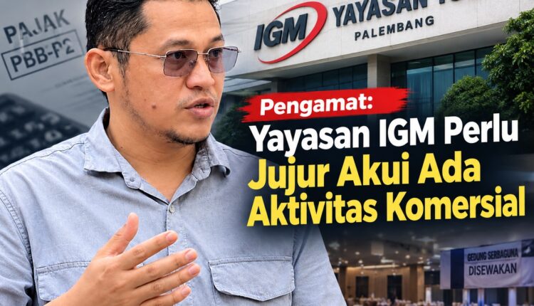 Pengamat Politik Sumatera Selatan, M Haekal Al-Haffafah, memberikan keterangan terkait polemik sengketa Pajak Bumi dan Bangunan Perdesaan dan Perkotaan (PBB-P2) antara Pemkot Palembang dan Yayasan IGM di Palembang, Sumatera Selatan.